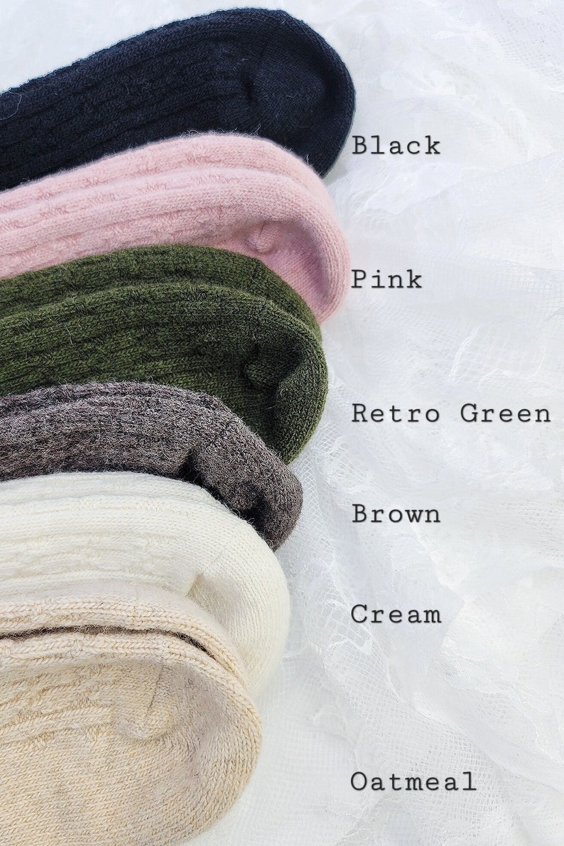 Wool Retro Warm Crew Socks luxe Fabrics Comfie Sock women Premium Soft