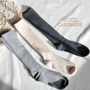CASHMERE Wool KNEE Socks Luxury Warm Socks *Luxe fabrics Comfie Sock *Women Premium Soft Winter Socks