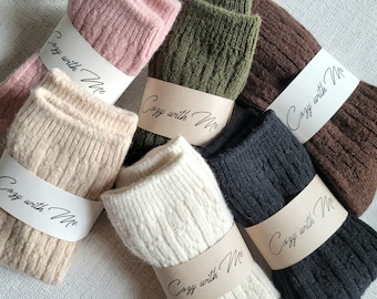 Wool Retro Warm crew Socks *Luxe fabrics Comfie Sock *Women Premium Soft Winter Thick Socks *Perfect gift for winter season
