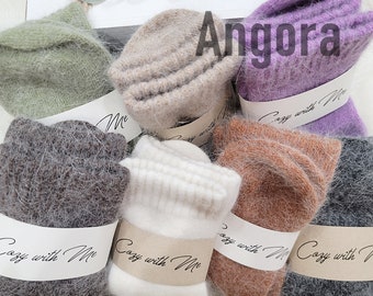 Angora Wool Fuzzy Luxury Warm Socks *Luxe fabrics Comfie Sock *Women Premium Soft Winter Socks