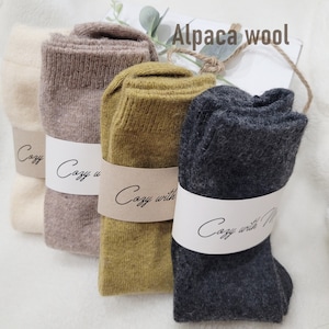 Alpaca Wool Sock *Luxe fabrics Comfie Sock *Women Premium Soft Winter Thick Sock *Good for Christmas Gift for her