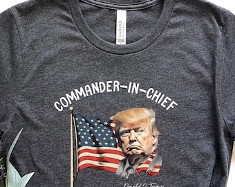 Commander in Chief Trump 45th President USA T-Shirt Patriotic America 250th Anniversary