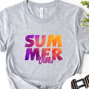 Summer Vibes T-Shirt: Colorful Beach Vacation Tee