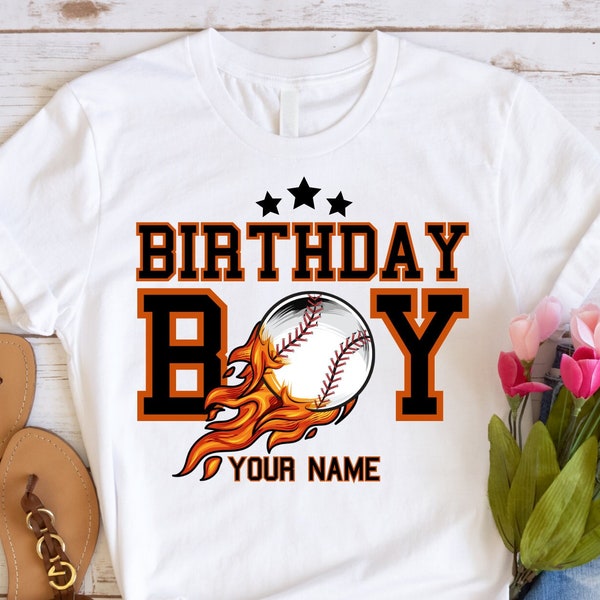 Baseball Birthday Name Shirt, Boy Birthday Shirt, Baseball Birthday Party Shirt, Custom Name Birthday Shirt,Personalized Birthday Boy Shirts