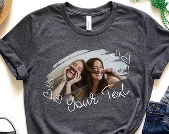 Aangepaste foto shirt, gepersonaliseerde familiefoto T-shirt, aangepaste foto tshirt, verjaardag foto shirt, vakantiecadeau, familiefoto T-shirt, aangepaste P