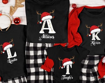 Personalized Family Christmas Shirt 2026 : Monogrammed Holiday Tee