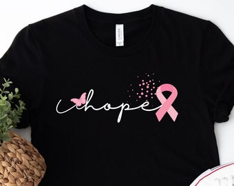 Hope Ribbon Cancer Awareness Shirt: Breast Cancer Warrior Tee