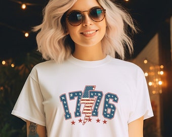 Retro 1776 USA Graphic Tee - 4th of July Shirt