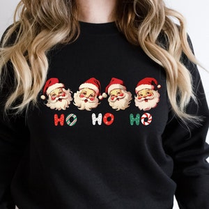 Retro Cheerful Santa Tshirt, Vintage Santa Claus Christmas Sweatshirt, Santa Merry Christmas Shirt, Vintage Santa Claus Graphic Tee, Xmas