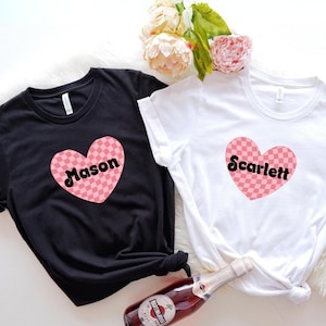 Custom Heart Valentine Shirt: Personalized Name T-Shirt