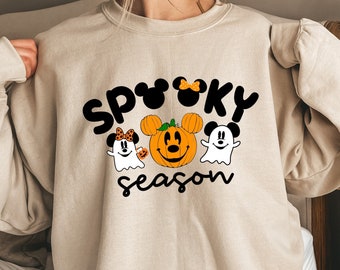 Spooky Season Mickey Head® Shirt, Mickey Boo Halloween Shirt, Pumpkin Mickey, Disney Spooky Shirt, Disney Halloween Shirt, Disneyland
