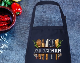 Personalisierte Schürze für Frauen, individuelle Schürze Geschenk, Küchenschürze für Mutter, personalisiertes Geschenk für Mama, individuelle Küchenschürze, Schürze Geschenke