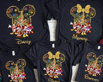 Disney Christmas 2026 Squad Shirts, Christmas custom disney T-shirts, Disney Christmas Personalization Shirt, Disneyland Family Trip Shirts