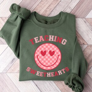 Teaching Sweethearts Teacher Shirts, Valentines Day Teacher Sweatshirt, Teacher Valentines Day Gift, Love Teacher Shirt,  Valentine&#39;s Shirt