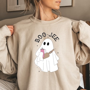 Boo Jee Ghost-sweater, Boo-shirt, Halloween-spooktrui, Spooky Season Ghost, Spooky Vibes, Halloween-cadeaus, Halloween Ghost-shirts