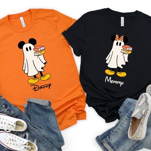 Disney Mickey and Minnie Ghost Halloween Shirt, Family Dinsey Mickey and Minnie Ghost Sweatshirt, Mickey Spooky Shirt,Disney Halloween Shirt