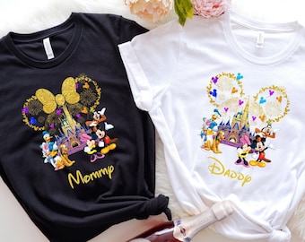 T-shirt vacances en famille Disney 2024, T-shirt voyage en famille Disney 2024, T-shirt voyage Disneyland, tenue personnalisée vacances en famille Disney