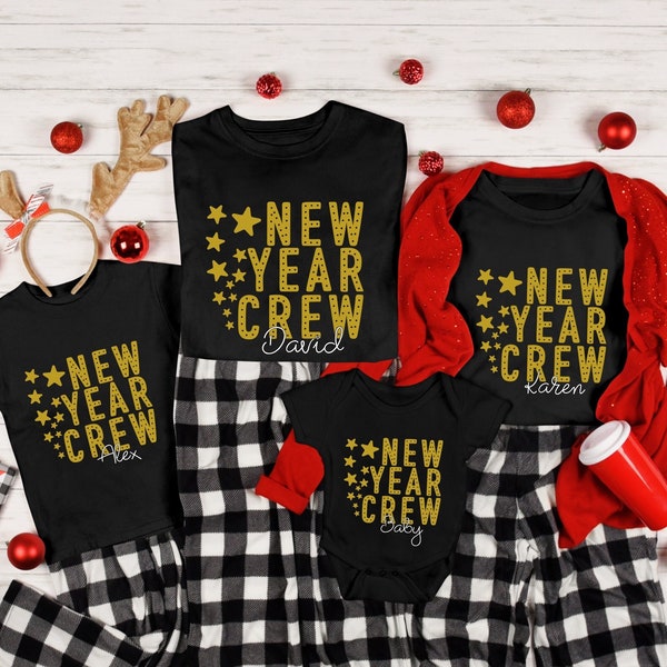 New Year Crew Shirts, Happy New Year Crew Shirt, New Years Eve Shirts, Christmas Family, New Year Shirt, Hello 2024 Shirt, Christmas Crew