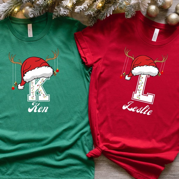 Family Christmas Name Shirt, Monogrammed Family Christmas Shirt, Personalized Christmas Family T-Shirt, Custom Christmas Shirt With Name,