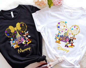 Aangepaste Disney 2026 familie-uitstapjes, Mickey en Minnie Disneyworld vakantie-T-shirt, Disneyland-outfits, gepersonaliseerde Disney 2026-groepsshirts