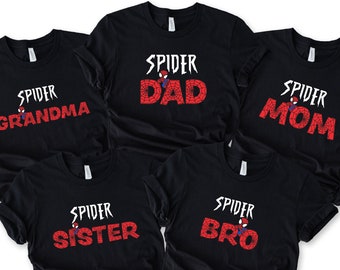 Custom Spiderman Family Shirts: Matching Birthday T-Shirts