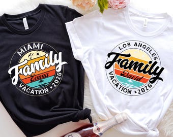 Personalized Family Vacation Tee: Custom 2026 Trip Shirt