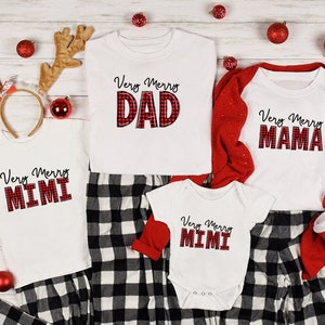 Chemise famille très joyeux Noël, chemises maman très joyeuse, chemise personnalisée famille très joyeuse, chemise papa très joyeux, mini chemise très joyeuse