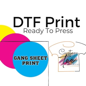 DTF Transfer, Full Color Custom DTF Print, High Quality, Ready To Press Transfers, Custom Heat Transfer, Direct To Film,Custom Dtf Transfer