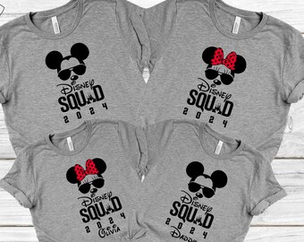 Disney Squad Shirt, Disney Crew Shirt, Disney Sunglasses Squad 2024 Shirt, Personalized Shirt, Disney Trip T-shirt, Disneyland Squad Shirt,