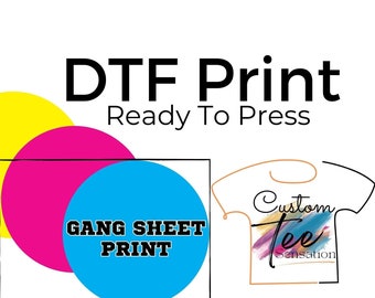 DTF Transfer, Full Color Custom DTF Print, High Quality, Ready To Press Transfers, Custom Heat Transfer, Direct To Film,Custom Dtf Transfer