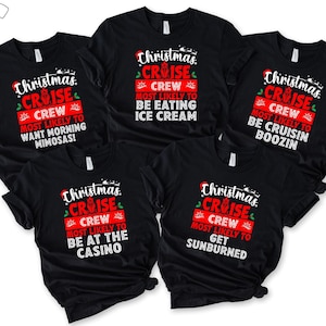 Kundenspezifisches Weihnachtskreuzfahrt-Crew-Shirt: Feiertags-Ferien-T-Stück