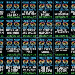 297 Quotes Most Likely to Family Cruise 2026 T-shirt, Funny Matching Group Shirts Bild 4