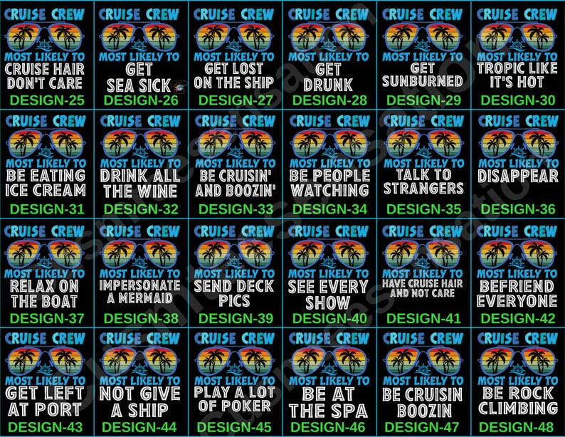 297 Quotes Most Likely to Family Cruise 2026 T-shirt, Funny Matching Group Shirts Bild 4