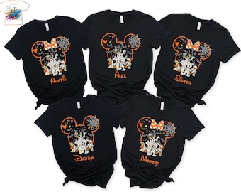 Custom Disney Halloween 2026 Family Shirts, Matching Mickey and Friends Ghost Tees