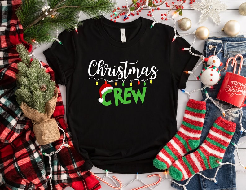 Christmas Crew shirt,Festliches Shirt, Family Matching Tee, Funny Xmas Pajama, Grinch Shirt, Christmas Matching Shirts, Weihnachts-T-Shirt, Christmas Shirt, X-Mas T-Shirt, Weihnachtsmode, Wintershirt, Nikolaus Shirt, Weihnachtstextilien