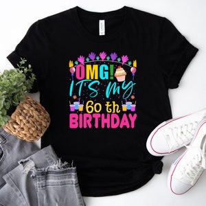 It's My 60th Birthday Shirt, It's My Birthday Tee, 60th Birthday Crew Shirt for Woman, Birthday Party Shirts, Custom Birthday Group Shirts
