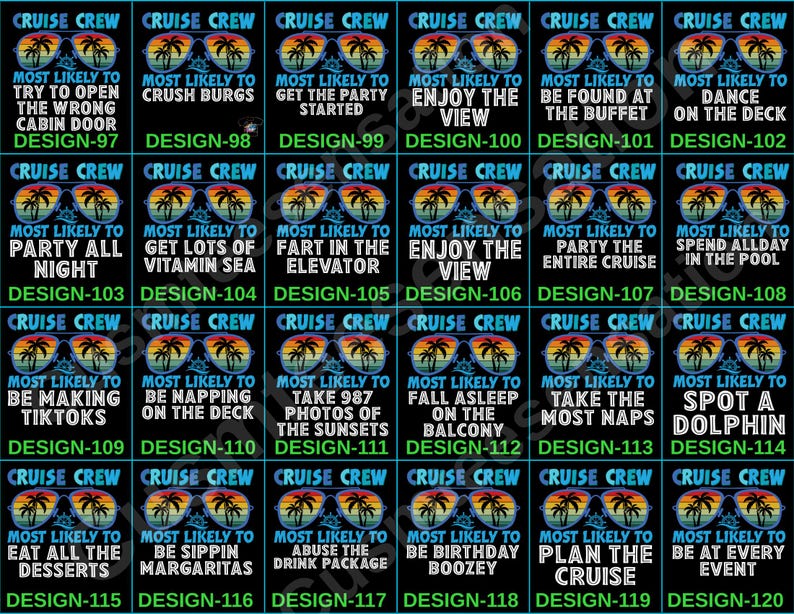 297 Quotes Most Likely to Family Cruise 2026 T-shirt, Funny Matching Group Shirts Bild 7