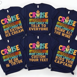 Funny Cruise Crew Matching T-Shirts: 2025 Family Vacation Tees