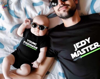 Jedi Master & Young Padawan Shirt Set: Star Wars Matching T-Shirts