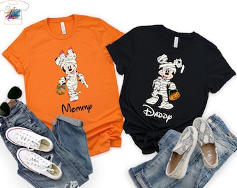 Custom Family Halloween Disney Shirt, Spooky Season Mickey and Minnie Tee