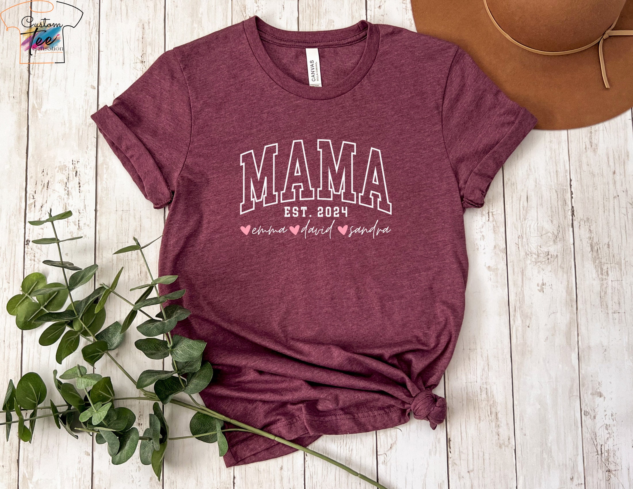 shinedian Sweat-shirt brodé personnalisé pour maman - Cadeau