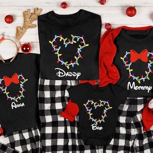 Disney Christmas Family Crew Shirts, Disney Christmas Squad tshirt, Mickey and Minie Christmas t-shirt, Disney Christmas Lights tees,