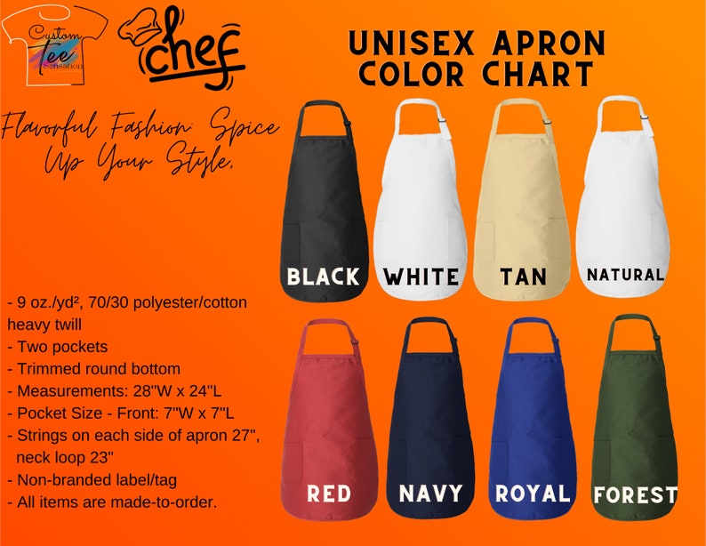 Personalized Kitchen Apron, Custom Cooking Gift - Etsy