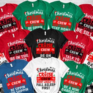 Custom Christmas Cruise Crew Shirt: Holiday Vacation Tee