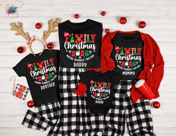 Family Christmas 2026 T-Shirts: Matching Pajamas, Making Memories Together Tee