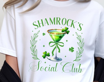 Shamrock's Social Club Sweatshirt, St Patricks Day 2026 Women Outfit