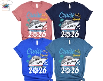 Custom Cruise Squad 2026 Name Shirts,Cruise Squad Name Shirt,Matching Family Vacation Tee,Custom Family Cruise Name Shirt,Cruise Group Shirt