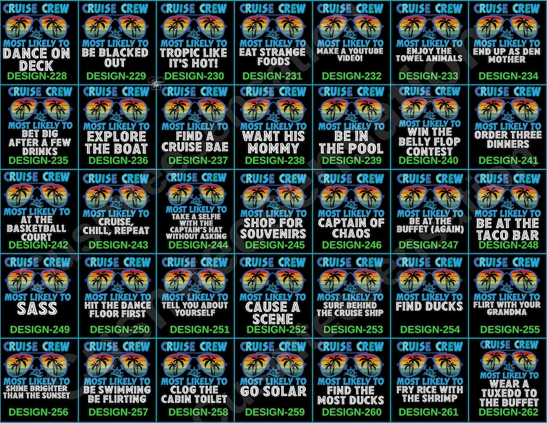 297 Quotes Most Likely to Family Cruise 2026 T-shirt, Funny Matching Group Shirts Bild 12