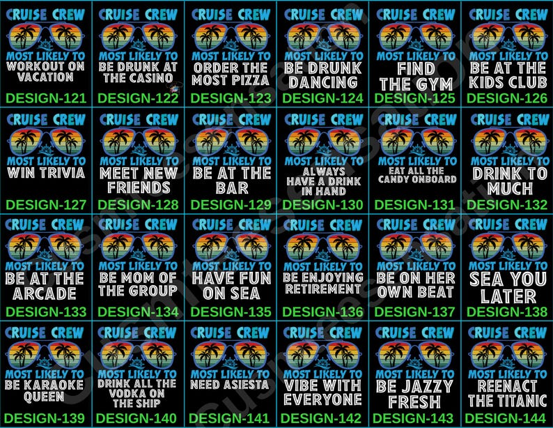 297 Quotes Most Likely to Family Cruise 2026 T-shirt, Funny Matching Group Shirts Bild 8