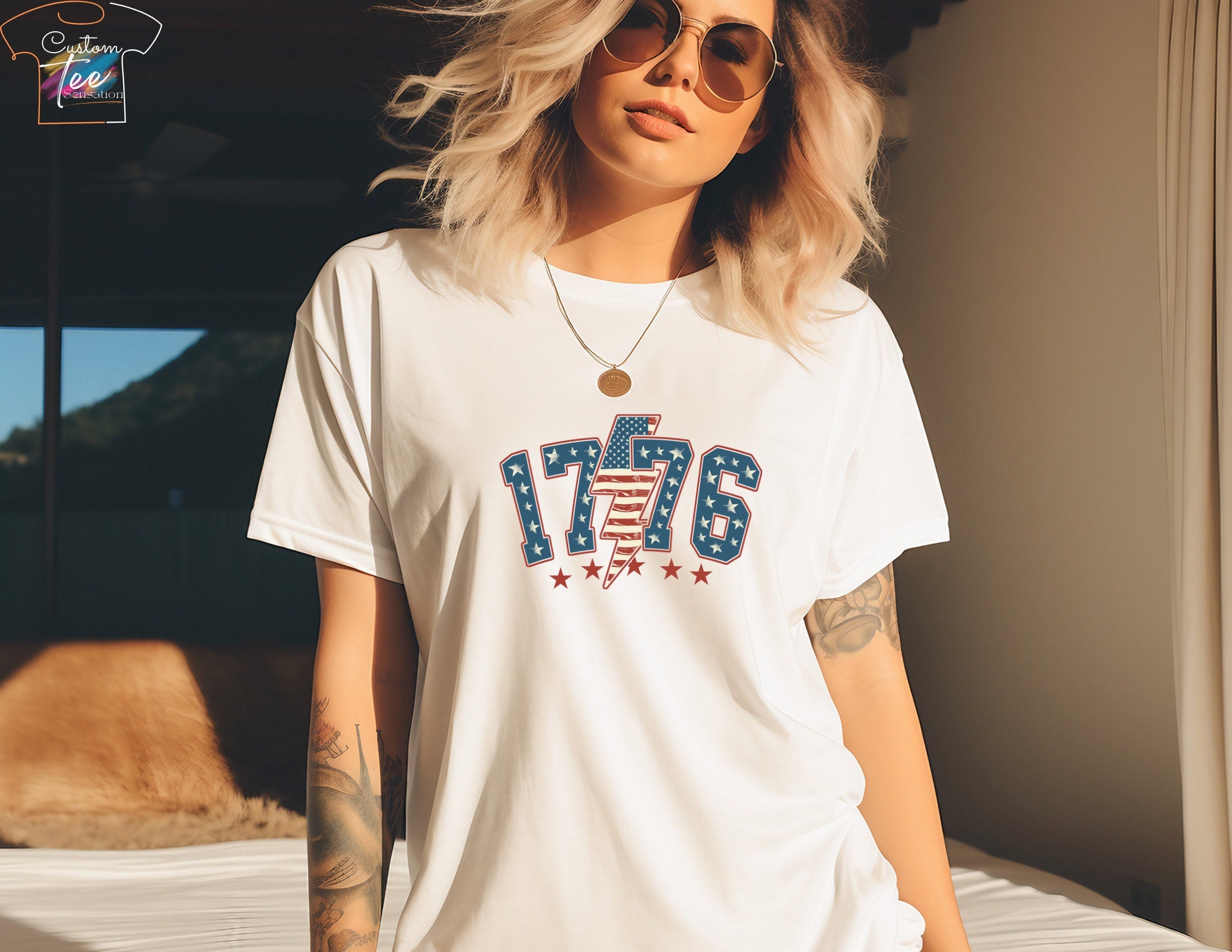 1776 America Graphic Tee - Independence Day Shirt - Etsy